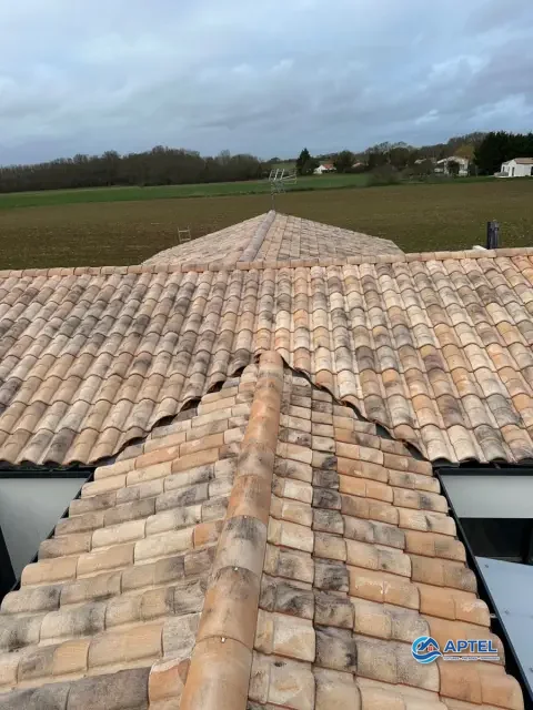 Après – Démoussage de toiture à Rochefort – avant après par Nettoyage APTEL